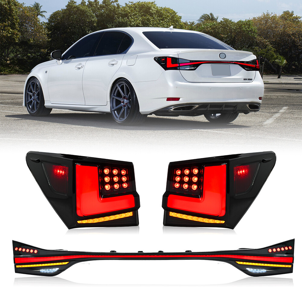 レクサスGS350 LEDテールライト スモーク左右セット 楽天市場】レクサス 19系 GS ファイバー LED テールランプ V2