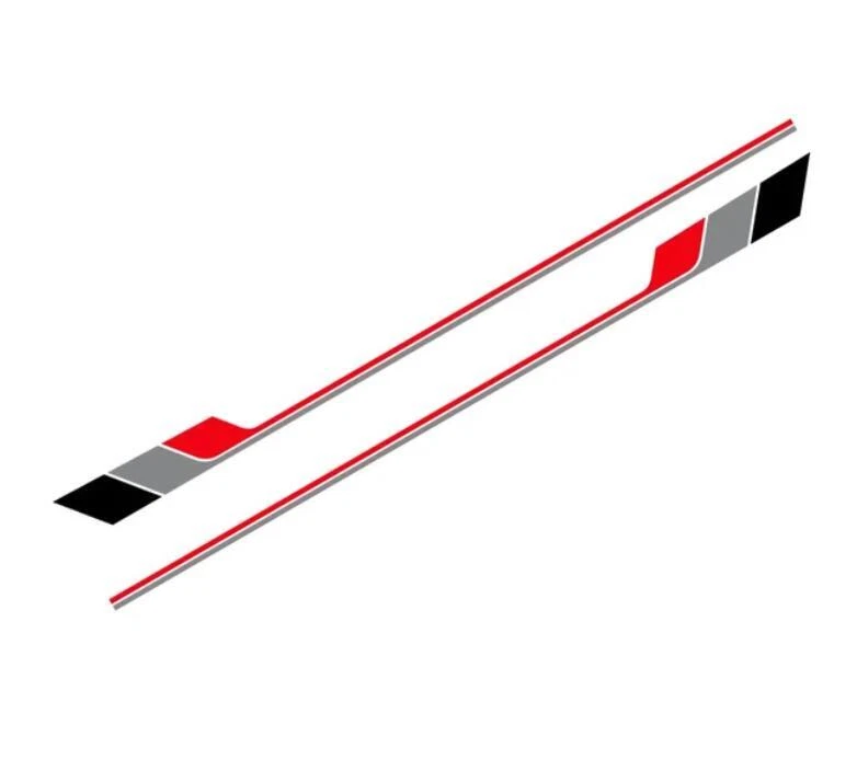 2 PCS Graphics Car Side Door Stickers Vinyl Decal For Audi A4 B8 8K B9 B7 8W 8E - Image 2 of 4