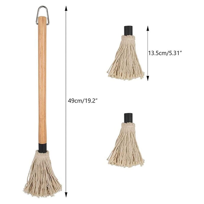 2 Pack Grilling Basting Mop, BBQ Sauce Basting Mops & Brushes with