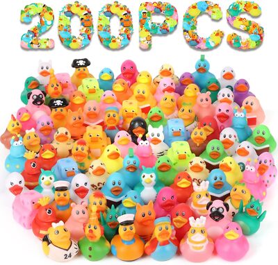 200 Pack Rubber Ducks in Bulk, Jeep Ducks for Ducking, Ducks for Jeeps Assorted,