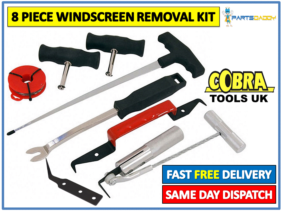 Image 1 - 8pc Windscreen Glass Removal Set Car Van Windshield Kit Garage Hand Tool UK 6-16