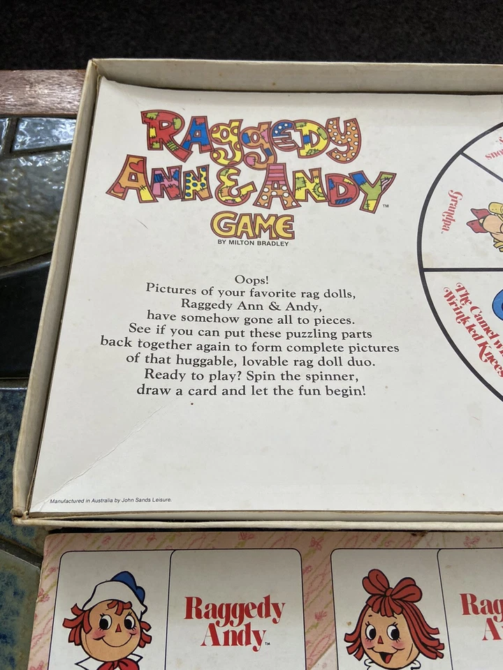 Vintage 1980 Milton Bradley RAGGEDY ANN & ANDY GAME Complete John Sands Game - Image 2 of 4