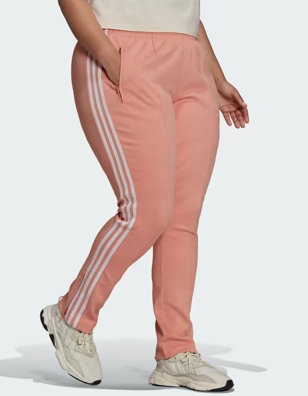 ADIDAS Women's Pink SST PRIMEBLUE Track Pants (Plus Size) RRP £55