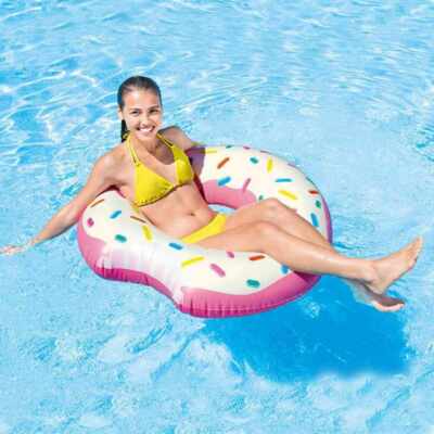 Intex Rainbow Donut Ring Tube Float aufblasbar Schwimmbad aufblasbar #56265