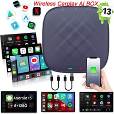 Android 13 Wireless Carplay AI BOX SIM TF Android Auto GPS TV Adapter 8+128GB