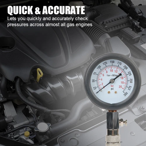 Small Engine Cylinder Compression Gauge Tester Kit Gas Diagnostic Tester Set - Picture 2 of 13