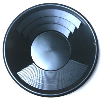 Goldwaschpfanne SE Gold Pan 12'' - 30 cm, schwarz  Goldwaschen Waschpfanne