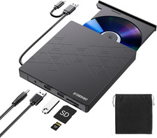 Lettore CD Esterno per PC Portatile, Sottile USB 3.0 Type-C CD/DVD +/-RW Masteri