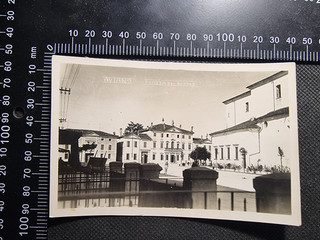 cartolina Aviano Pordenone Piazza del Duomo viaggiata 1931