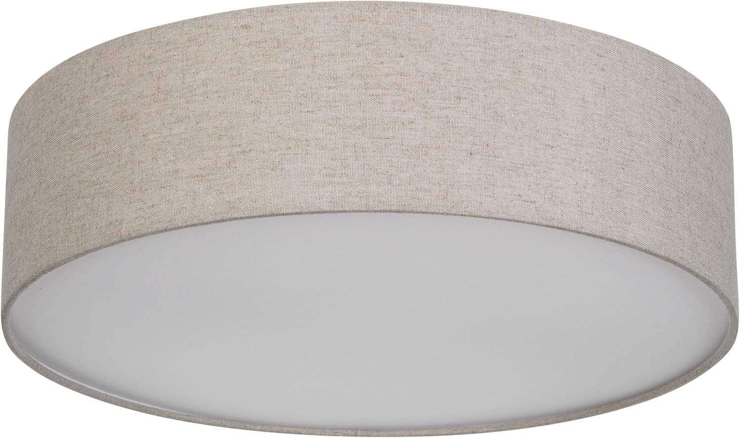Plafoniera LED 40cm Rotonda Tessuto - Lampada Soffitto Vintage