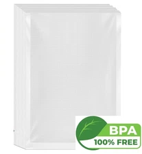 Vacuum Sealer Bags 100 Quart 8x12 In for Food Saver Seal a Meal Weston Sous Vide