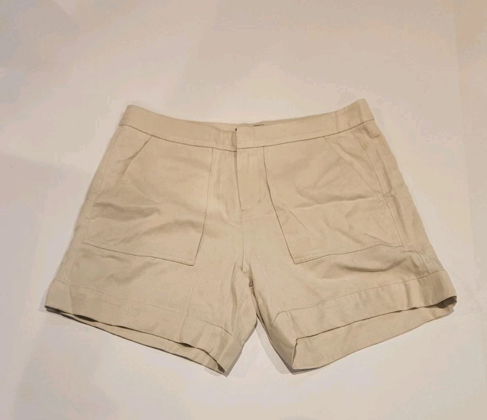 IVANKA TRUMP 短裤 2 码米色口袋远足海滩女式舒适 — 第 4/4 张图片