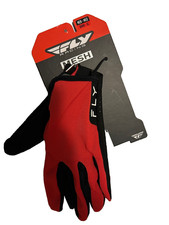 FLY RACING MESH GLOVES RED/BLACK MENS MEDIUM ULTRA LIGHTWEIGHT
