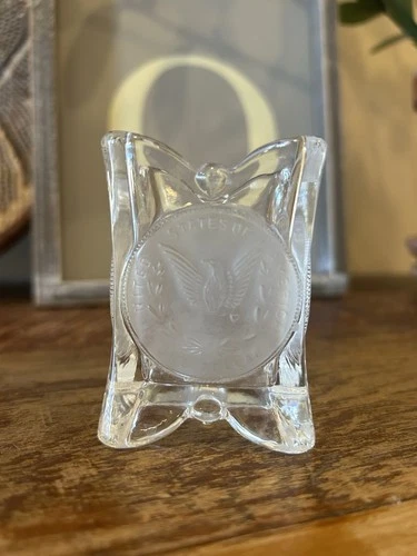 Fostoria Glass Coin Toothpick Holder 3.25" High 2" Width