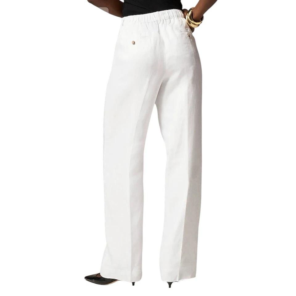 J Crew White Harbor Pant in Linen Womens Size XXS - Image 2 of 4