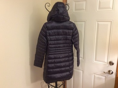 Andrew Marc Premium Down Jacket Women's Medium Purple Hooded Packable RN#54163
