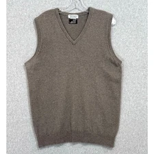 Vintage Escape Norm Thompson Sweater Vest Size 42 Extrafine Merino Wool & Mink  