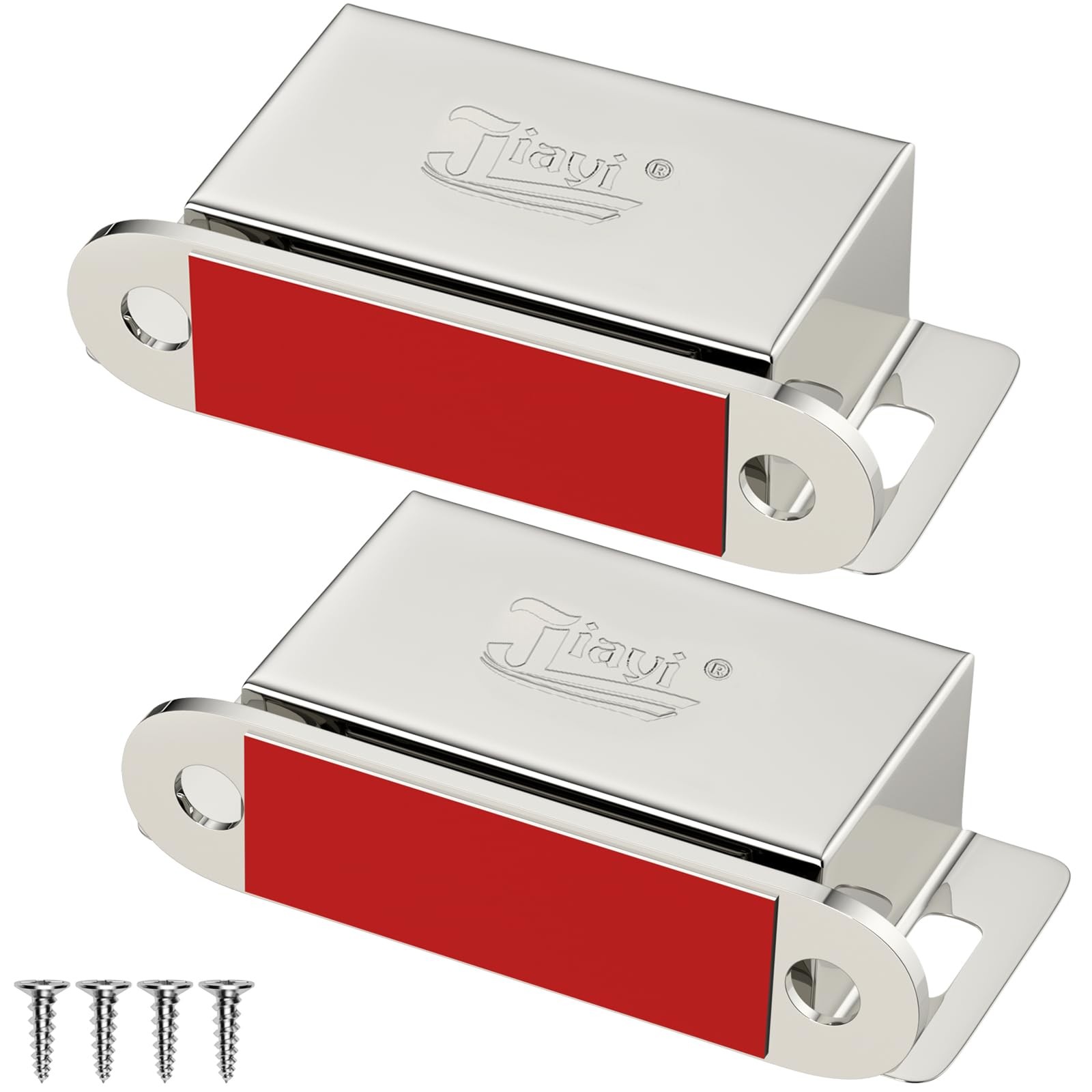 Jiayi Cupboard Magnetic Door Catch 2 Pack Cabinet 2 Pack, Stainless Steel