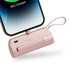 Mini Power Bank Portable 4500mAh Power Phone Charger Capsule Dual USB-C Ports