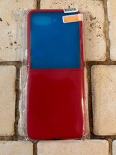 Motorola Razr Ultra Case Red With Built in Outer Screen Protector and Hinge