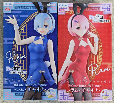 NEWFuRyu Re:Zero Starting Life in Another World-Rem & Ram BiCute Bunnies Figures