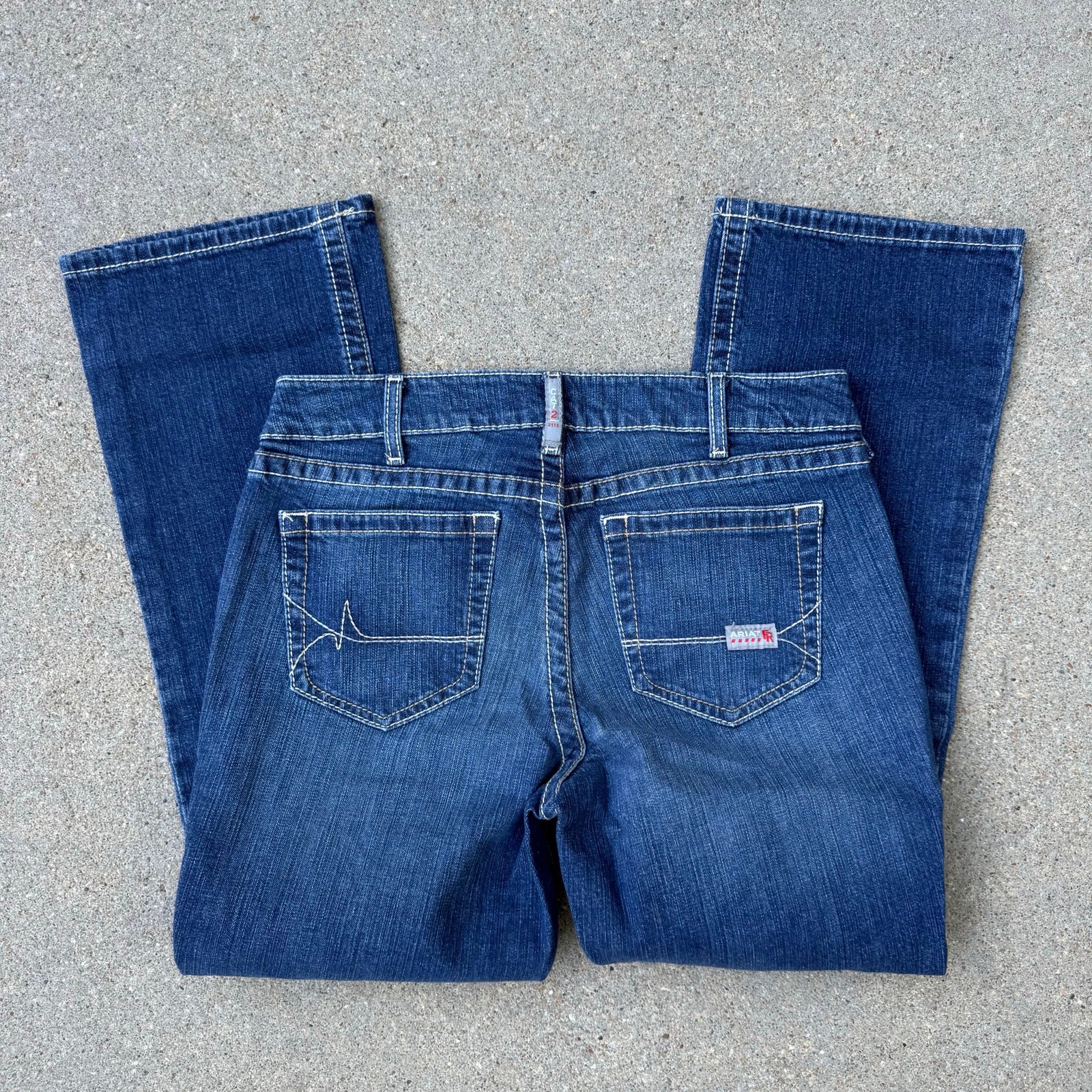 Ariat FR DuraStretch Basic Boot Cut Blue Jeans 31… - image 1