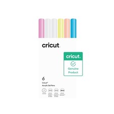Cricut Acrylic Gel Pens Set, 1.0 mm 6 ct - 6 Count Pack of 1 , Multicolor