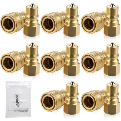 #ad Vinsot 8 Set 1 4quot; Quick Disconnect Coupler Valve for Carpet Cleaning Wand Tru... $113.59