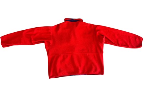 Rare Vintage PATAGONIA 3/4 Zip Pullover Fleece Jacket 90s Made In USA Red L - Picture 2 of 9