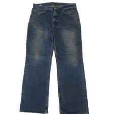 Vtg Wide Leg Perry Ellis Indigo Jeans 36x32 Relaxed Skater Grunge Streetwear 80s