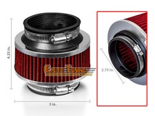 2.75 70mm Cold Air Intake Universal Bypass Valve Filter Red Lxs 2.75 70mm Cold Air Intake Universal Bypass Valve Filter Red Lxs