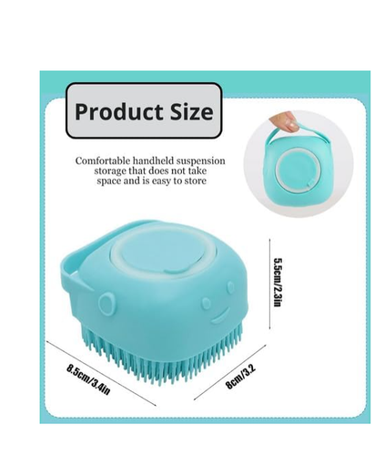 Weiche Badebürste Haustier Shampoo Massagespender Pflege Dusche Silikon (2er Pack) - Bild 2 von 3