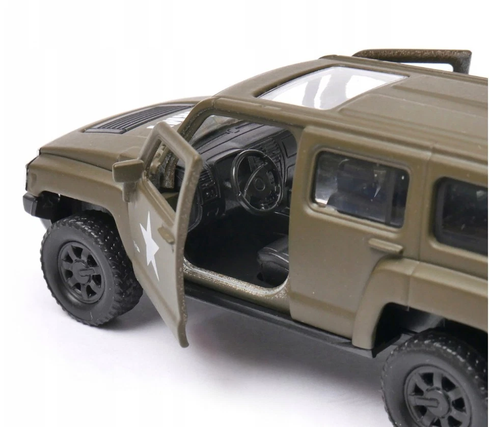 Welly Hummer H3 Army Green Matt 1:34 1:39 Scales 4.5 Inch US IMPORT DUTIES PAID - Image 2 of 4