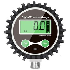 Digital Air Pressure Gauge With 14 Npt Bottom Connector And Rubber Protector