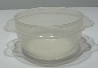 Tupperware Clear Plastic Bowl No Lid 2514A Butterfly Handles 12 oz