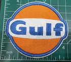 Gulf Oil 3.75" Retro Style Embroidered Iron-On Patch