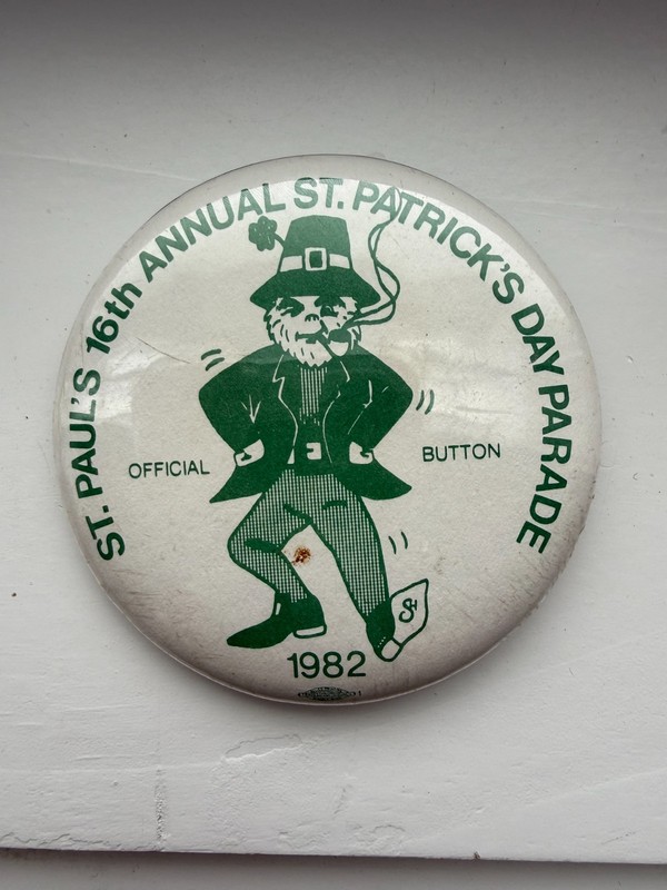 1982 St. Paul's 16th Annual St. Patrick's Day Parade Pinback Button - Minnesota