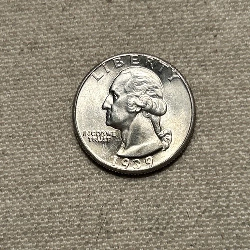1939 SILVER WASHINGTON QUARTER BU Condition AP