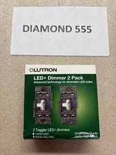 Lutron Toggler LED Dimmer Switch for Dimmable LED - 2pk (TGCL-153P-WH-2) | 2573