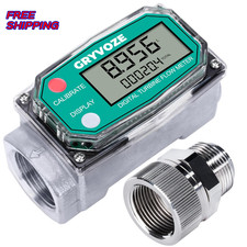 1 Inch Water Fuel Flow Meter with Swivel 360 Connector for 2.6 26 GPM Inline