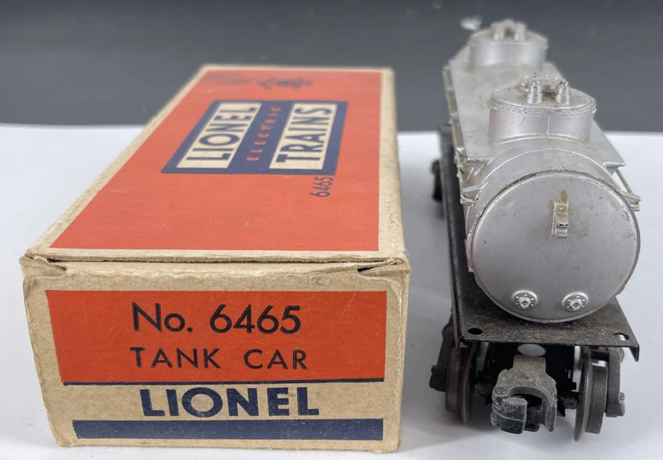 Lionel 6465 Sunoco Tank Car Postwar O-Gauge With Box Good Condition See Pics - Image 4 of 4