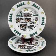 2 Suisse Lobia Life in the Alps by Langenthal 8 inch Salad Plates