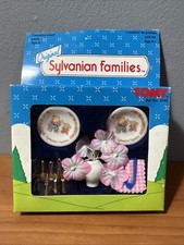 Vintage Sylvanian Families Ceramic Tableware  Kitchen Utensils Tomy Calico Rare