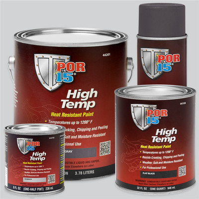  POF.44316 POR-15 INC 44316 Heat Resistant High Temperature Paint, 8 oz Can, Alu
