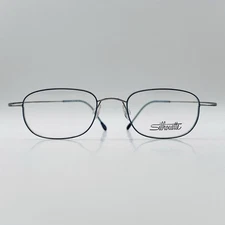 Silhouette Eyeglasses For Women And Men Oval Blue Silver Titanium M 7461 NEW