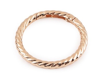 60) Karabiner Ring ø 48 mm rund silber gold nickel schwarz Tasche Kette Leine