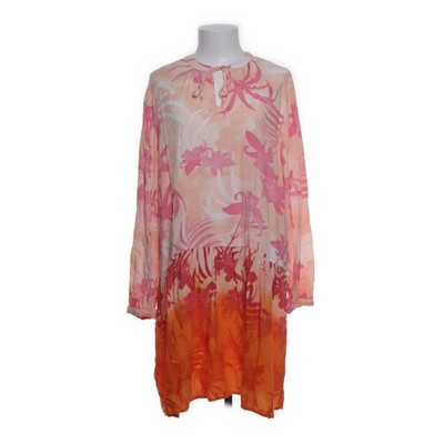 Laura Torelli Collection, Kleid, Größe: L, Pink/Orange/Mehrfarbig, Viskose #VoF