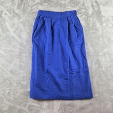 Vintage Pendleton Modo Skirt 8 Royal Blue 100% Virgin Wool Pleated Made In USA