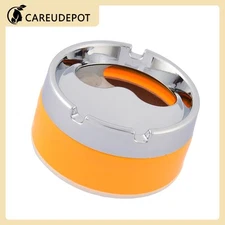 Round Wind Resistant Closable Car Ashtray Cigarette Ash Holder Yellow Item of 1