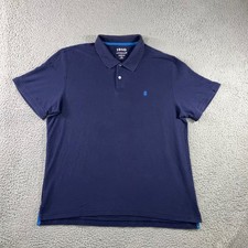 IZOD Advantage Performance Polo Shirt Men XXL Navy Blue Short Sleeve Stretch